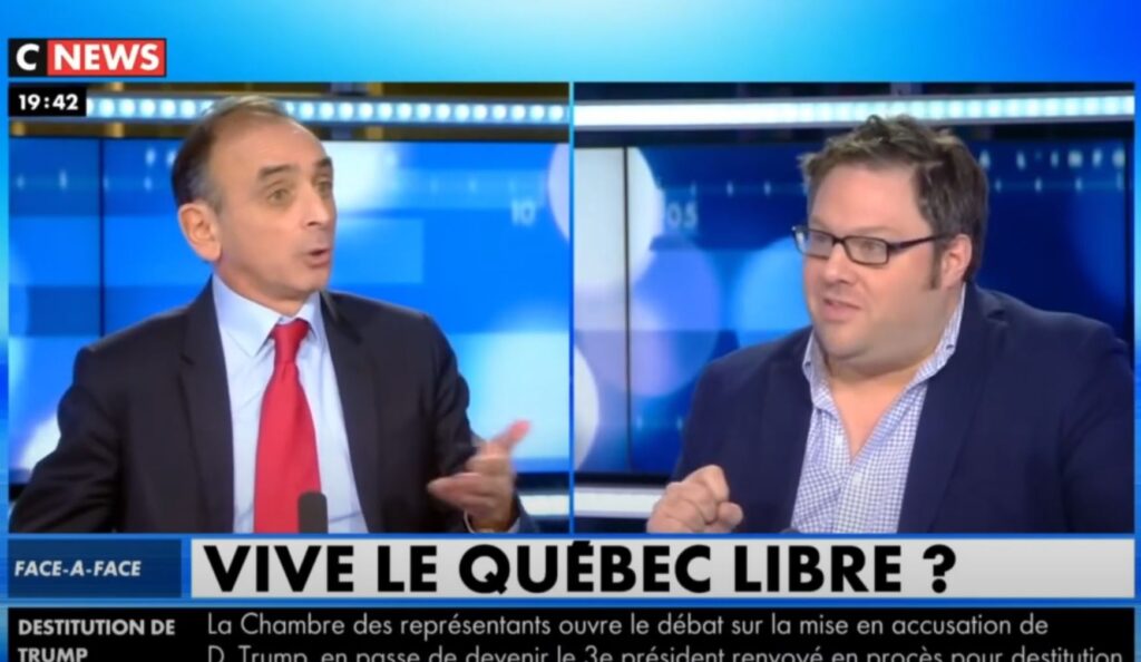 Eric Zemmour face à Mathieu Bock Côté Face à l info