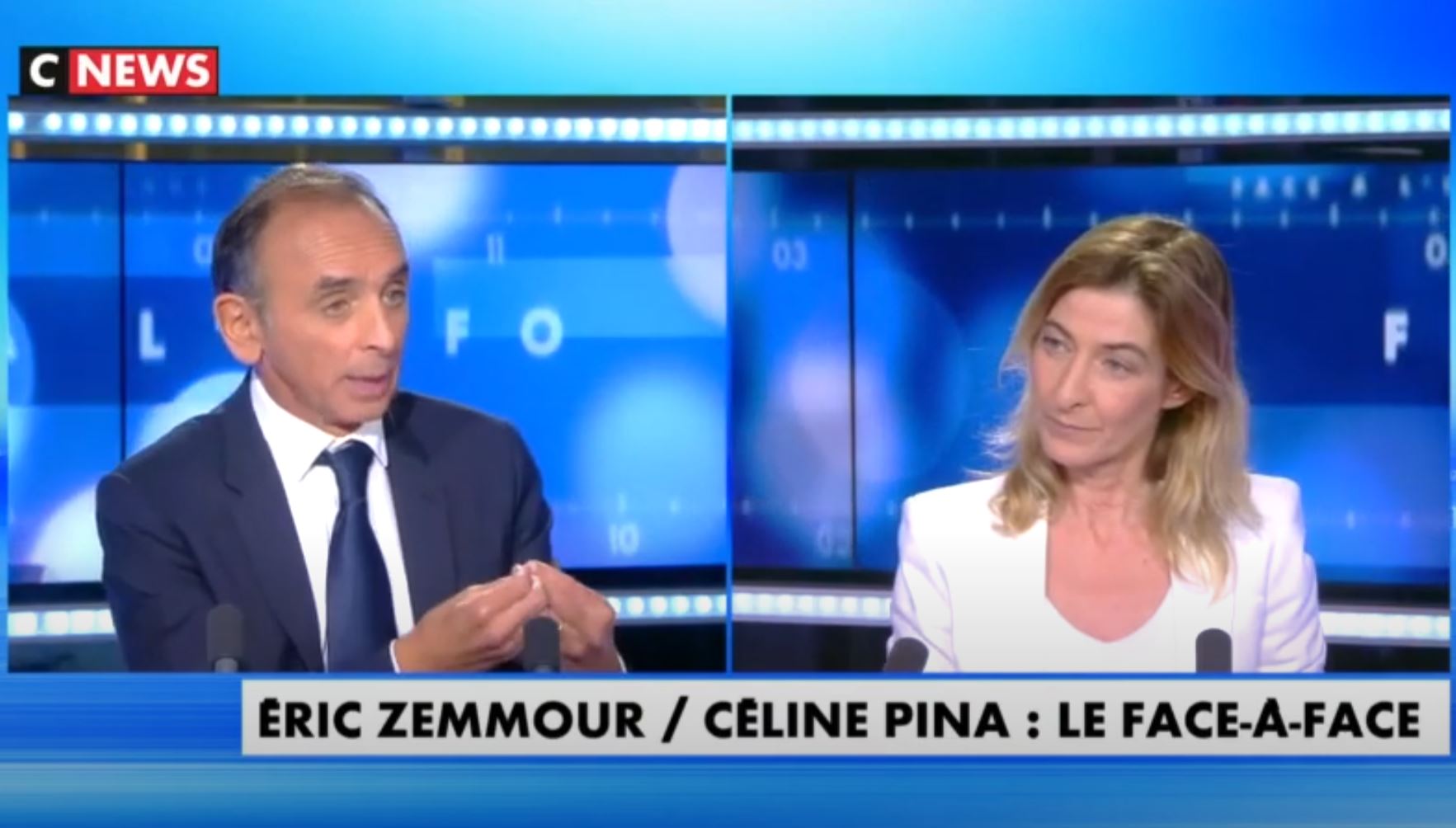 Eric Zemmour face à Céline Pina