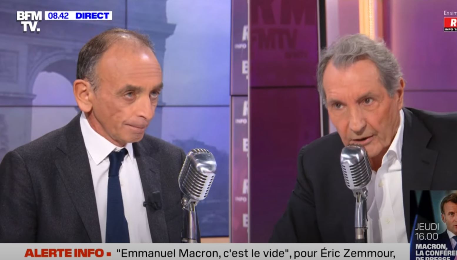 Eric Zemmour dans Bourdin Direct