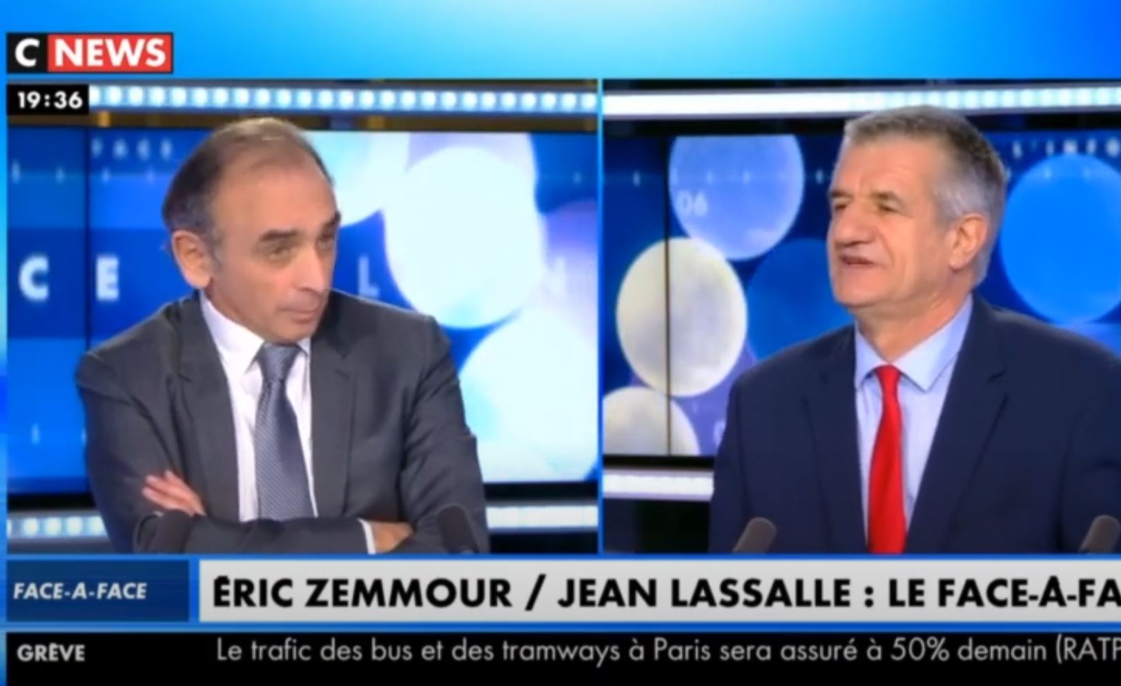 Eric Zemmour face à Jean Lassalle